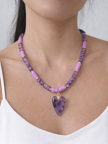 Secret Stones Necklace 'Purple Love' in Purple