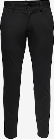 Only & Sons Chino Pants 'Mark' in Black: front