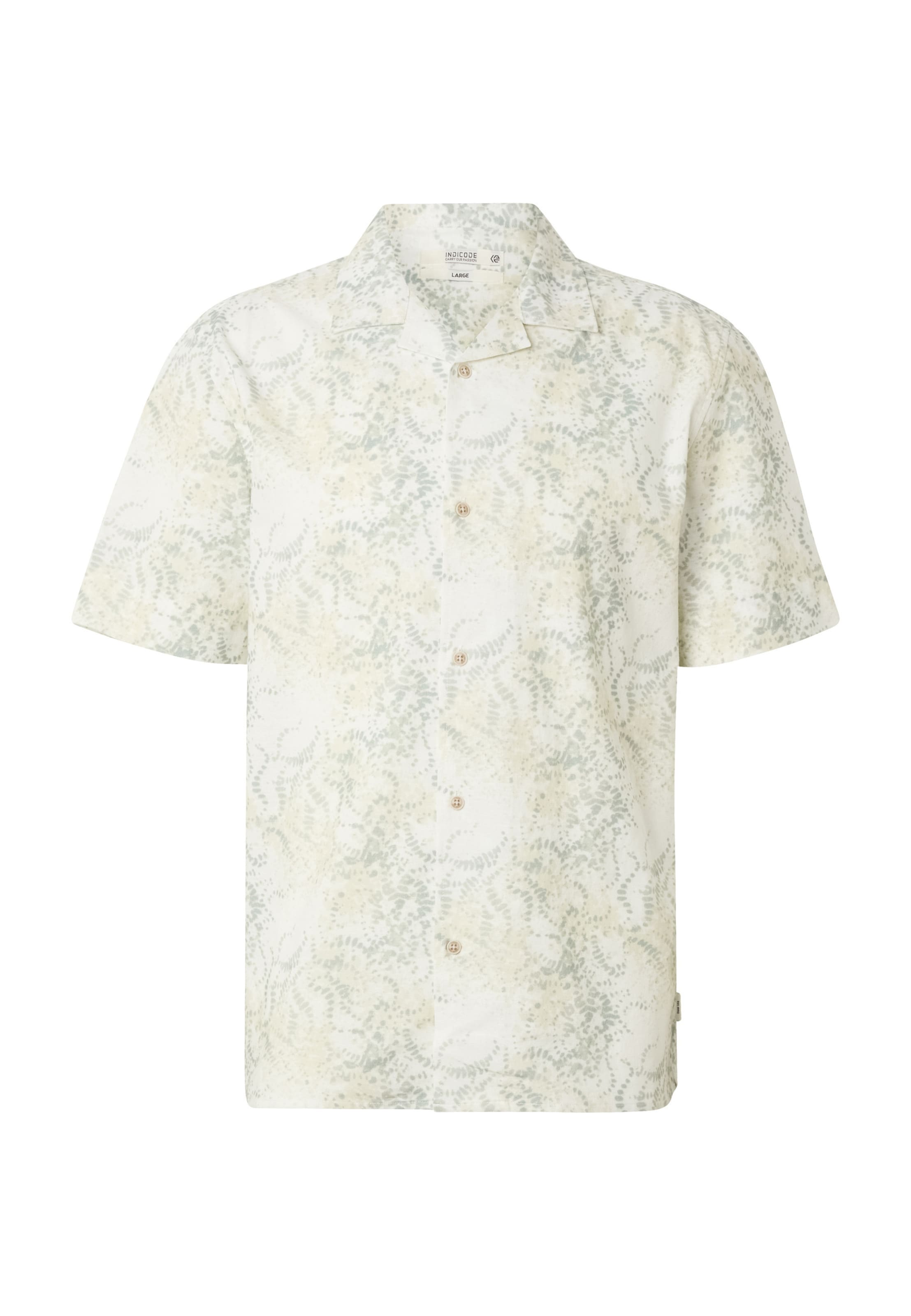 INDICODE JEANS Chemise 'Bilbasso' en sable / vert clair, Vue avec produit