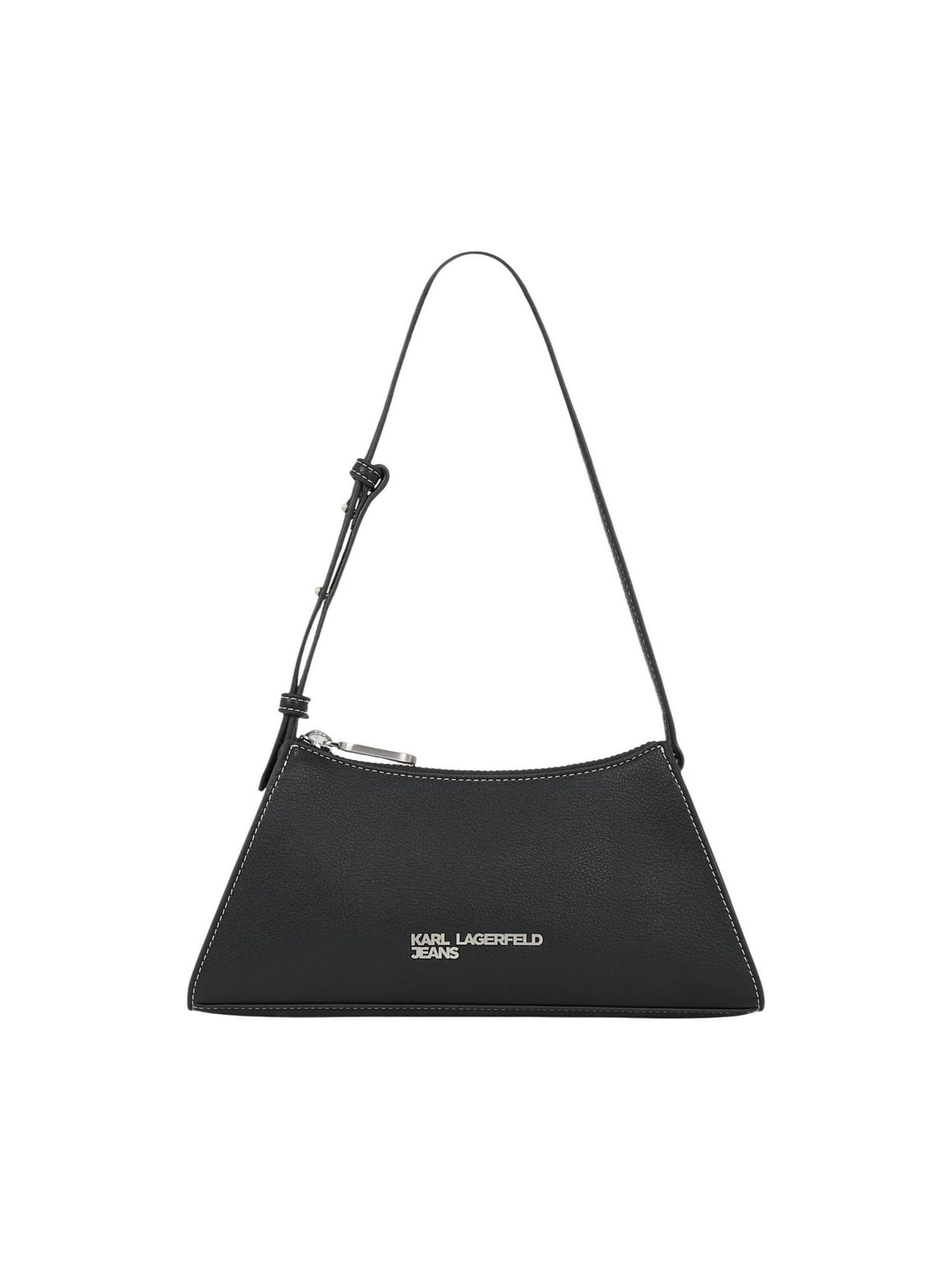 KARL LAGERFELD JEANS - Bolso de hombro 'KLJ Metal Logo Sm Shoulder Bag A3W30011' en negro: frente