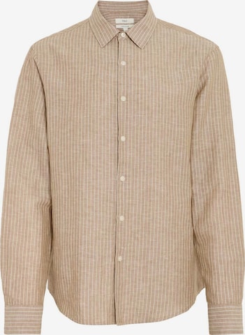 Coupe regular T-Shirt Marks & Spencer en beige : devant