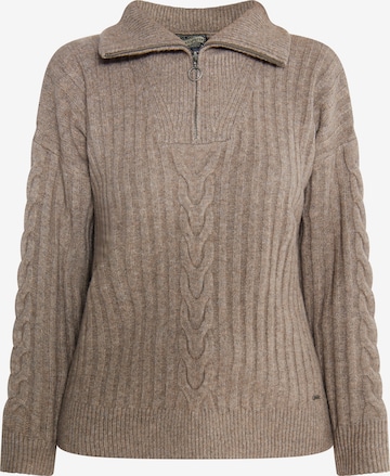 Pull-over DreiMaster Vintage en marron : devant