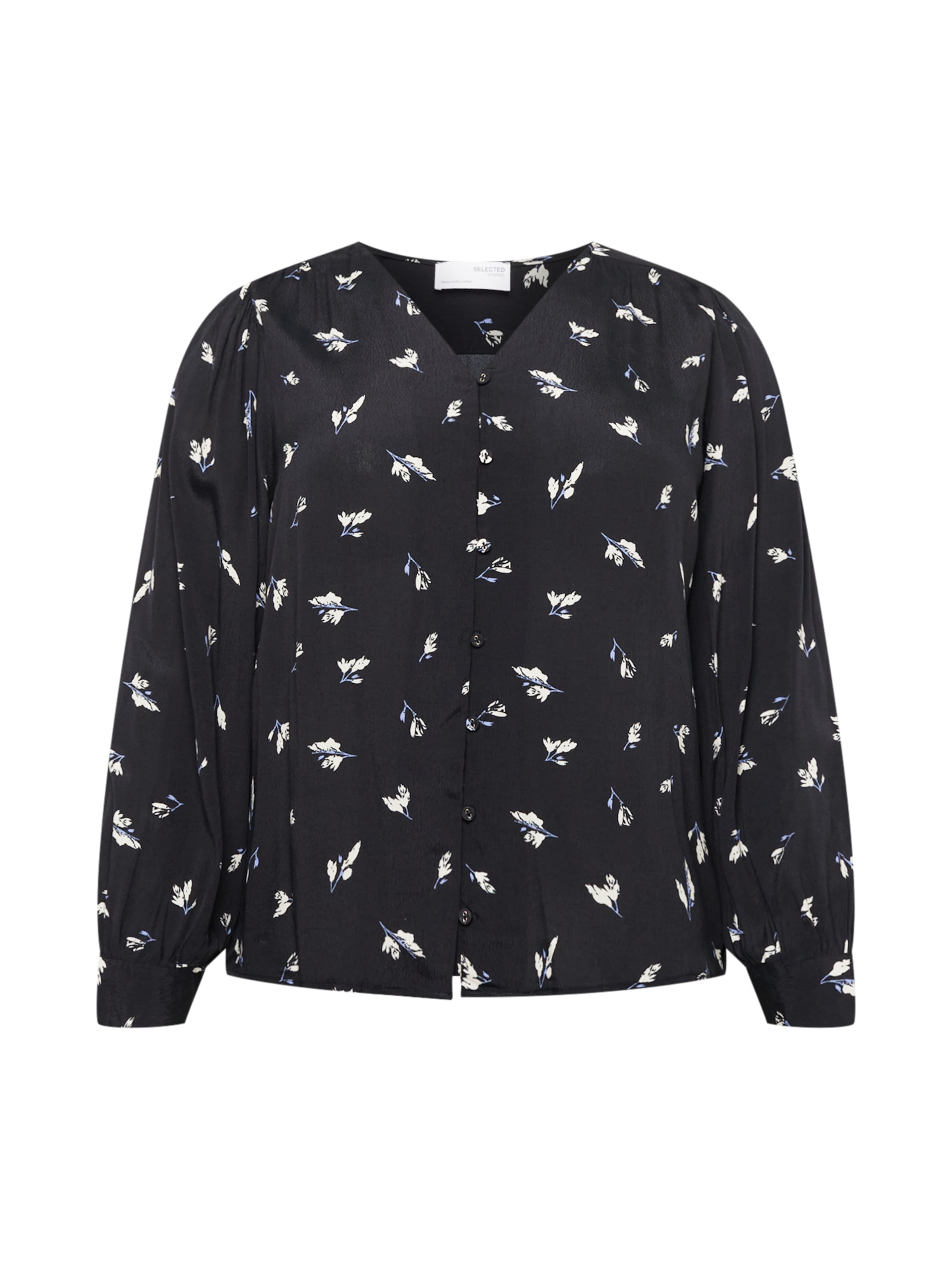 Selected Femme Curve Bluse 'Walde' i sort: forside