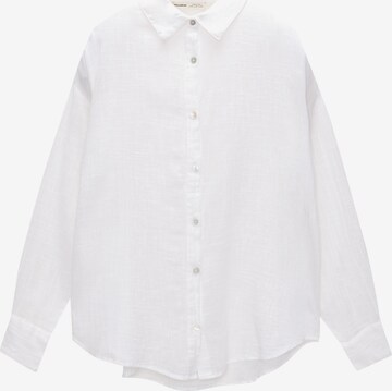 Pull&Bear Blouse in Wit: voorkant