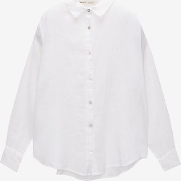 Pull&Bear Blouse in Wit: voorkant