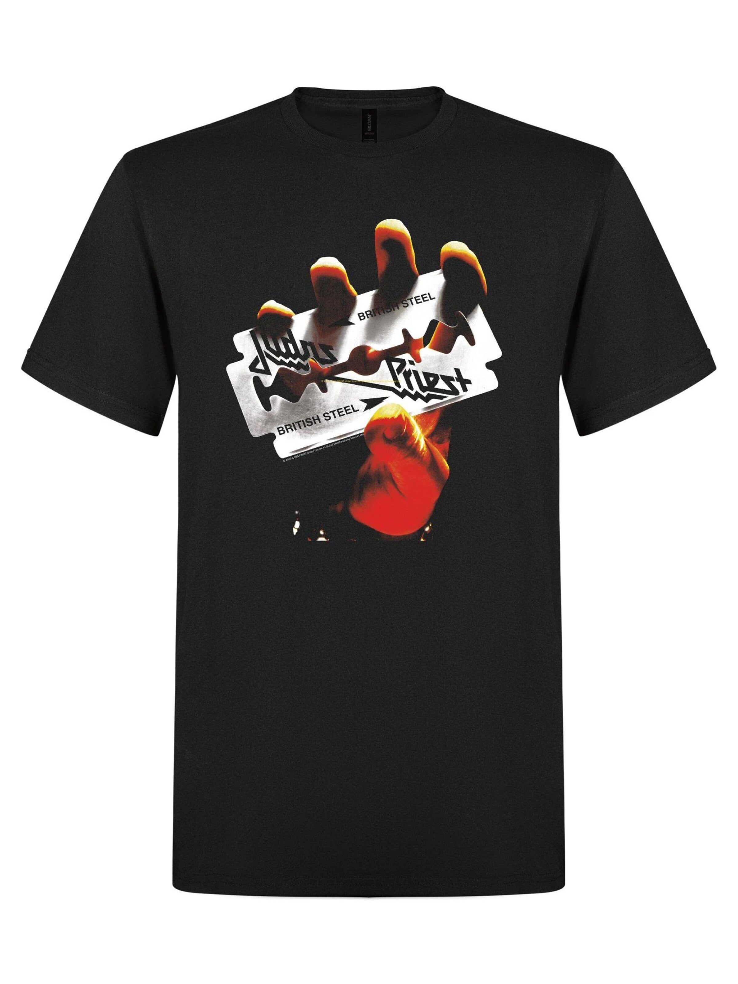 Judas Priest Shirt 'Judas Priest British Steel T-Shirt' in Black: front