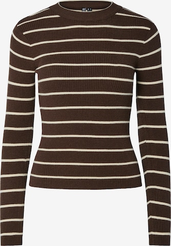 Pullover di PIECES in marrone: frontale
