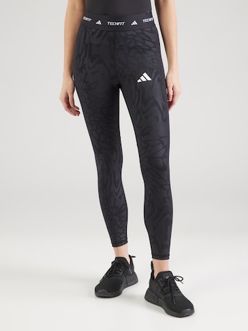 ADIDAS PERFORMANCE Skinny Sporthose in Schwarz: Vorderseite