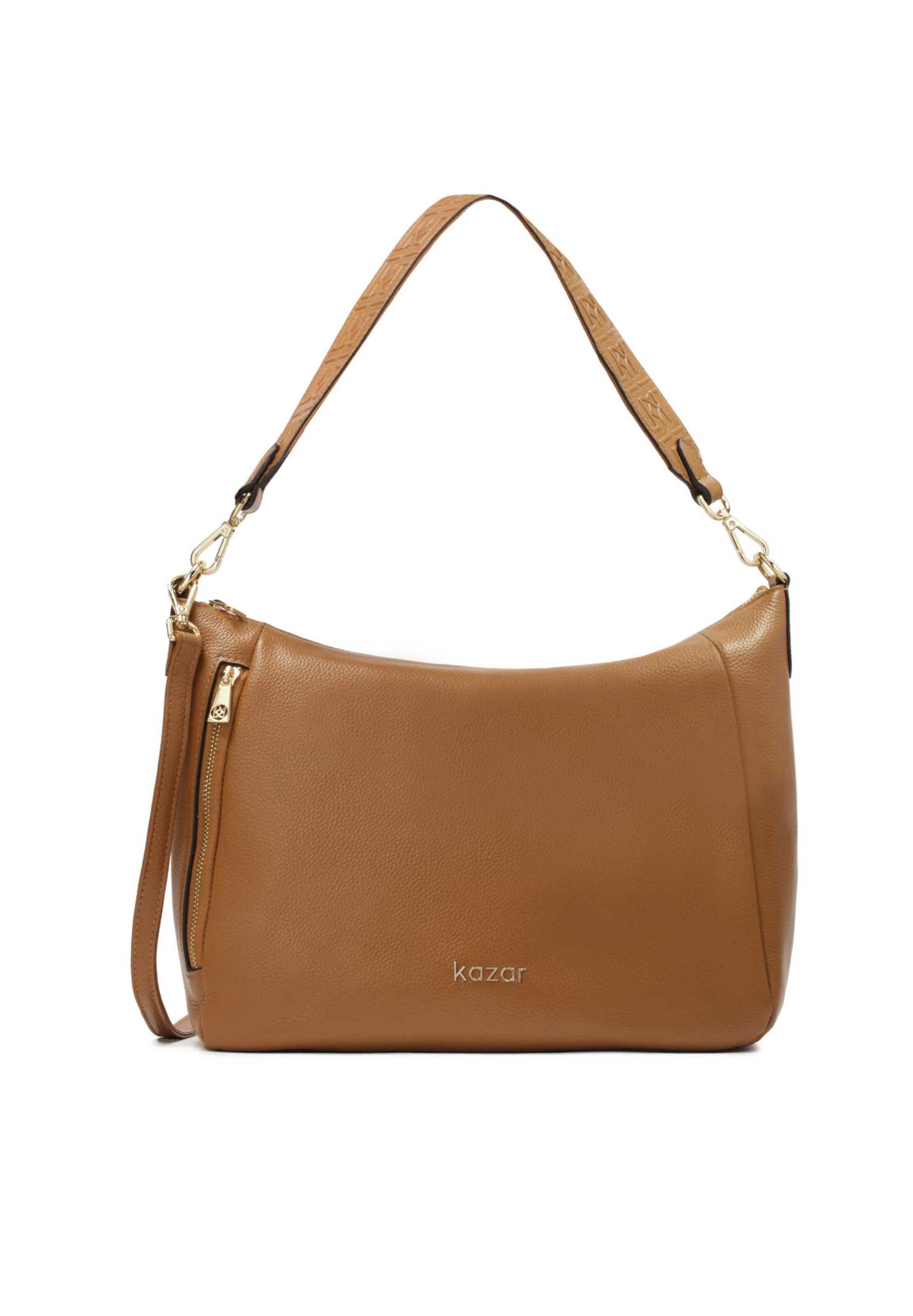 Kazar Shoulder Bag in Brown: front
