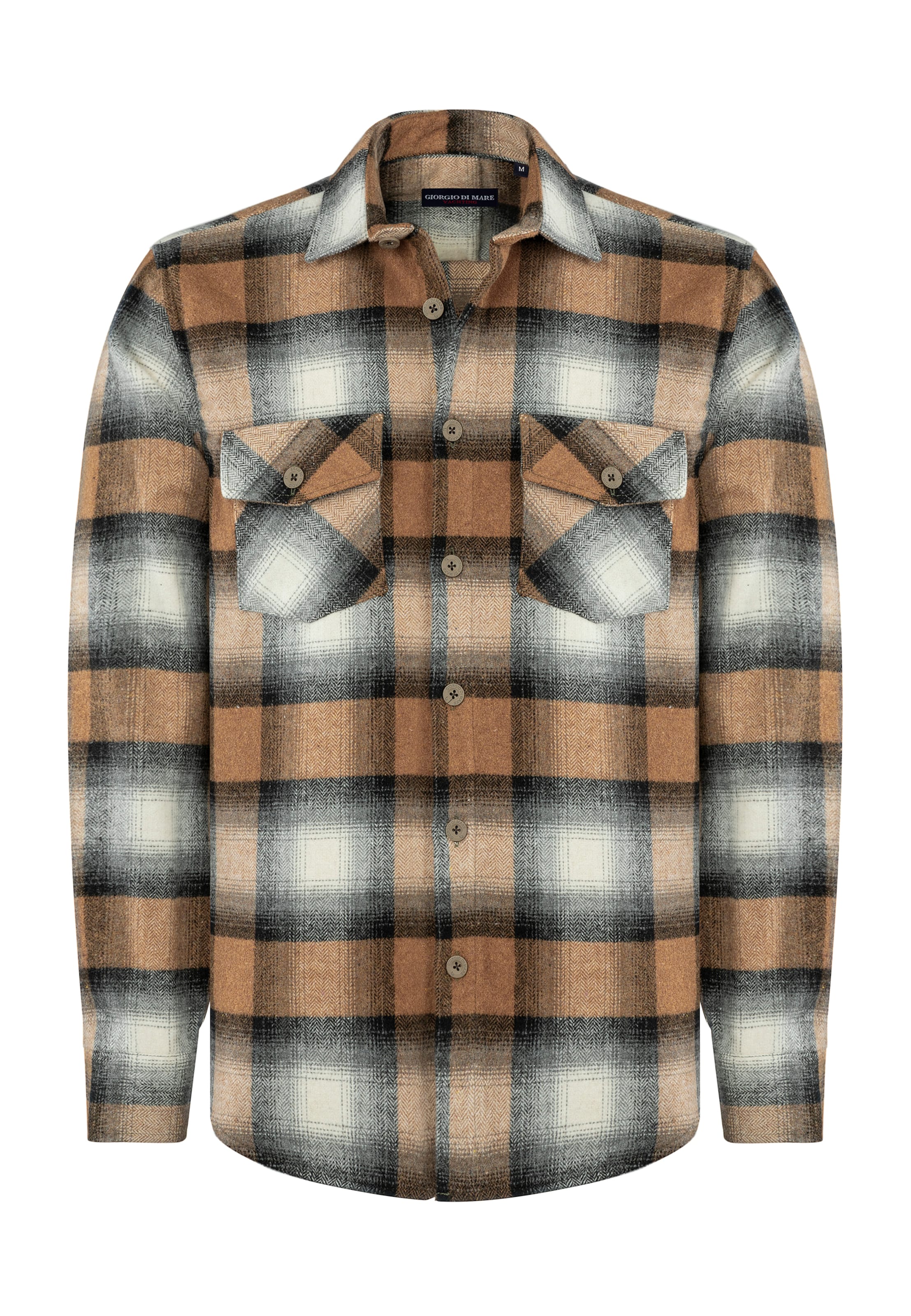 Giorgio di Mare Button Up Shirt in Brown: front