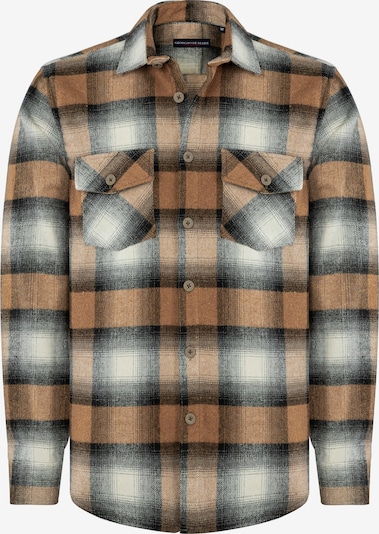 Giorgio di Mare Button Up Shirt in Brown / Black / White, Item view