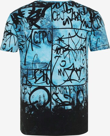 CIPO & BAXX Shirt 'Grafitti' in Blauw