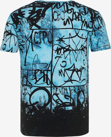 CIPO & BAXX Shirt 'Grafitti' in Blau