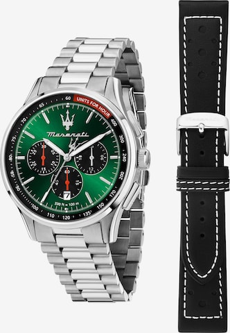 Maserati Uhr in Silber: Vorderseite