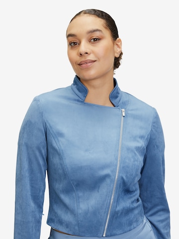 Vera Mont Bikerjacke mit Reißverschluss in Blau