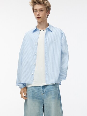 Pull&Bear Regular Fit Hemd in Blau: Vorderseite