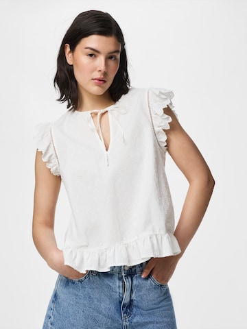 PIECES Blouse in White: front