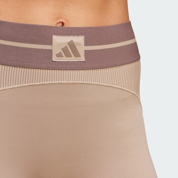 ADIDAS PERFORMANCE Skinny Sports trousers 'Hyperglam' in Brown