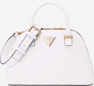 GUESS Ročna torbica 'LOSSIE GIRLFRIEND DOME' | bela barva: sprednja stran