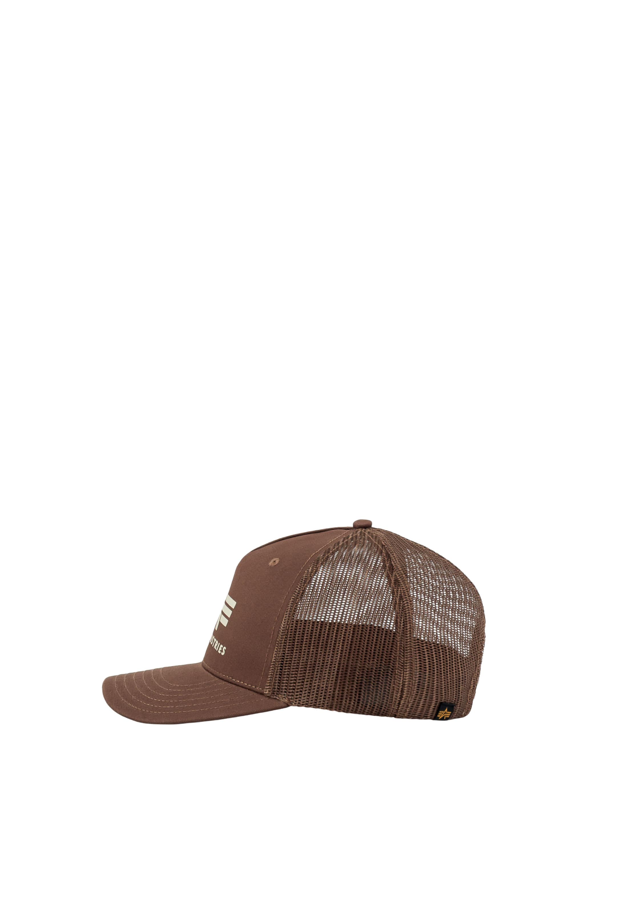 Cappello da baseball di ALPHA INDUSTRIES in marrone: frontale