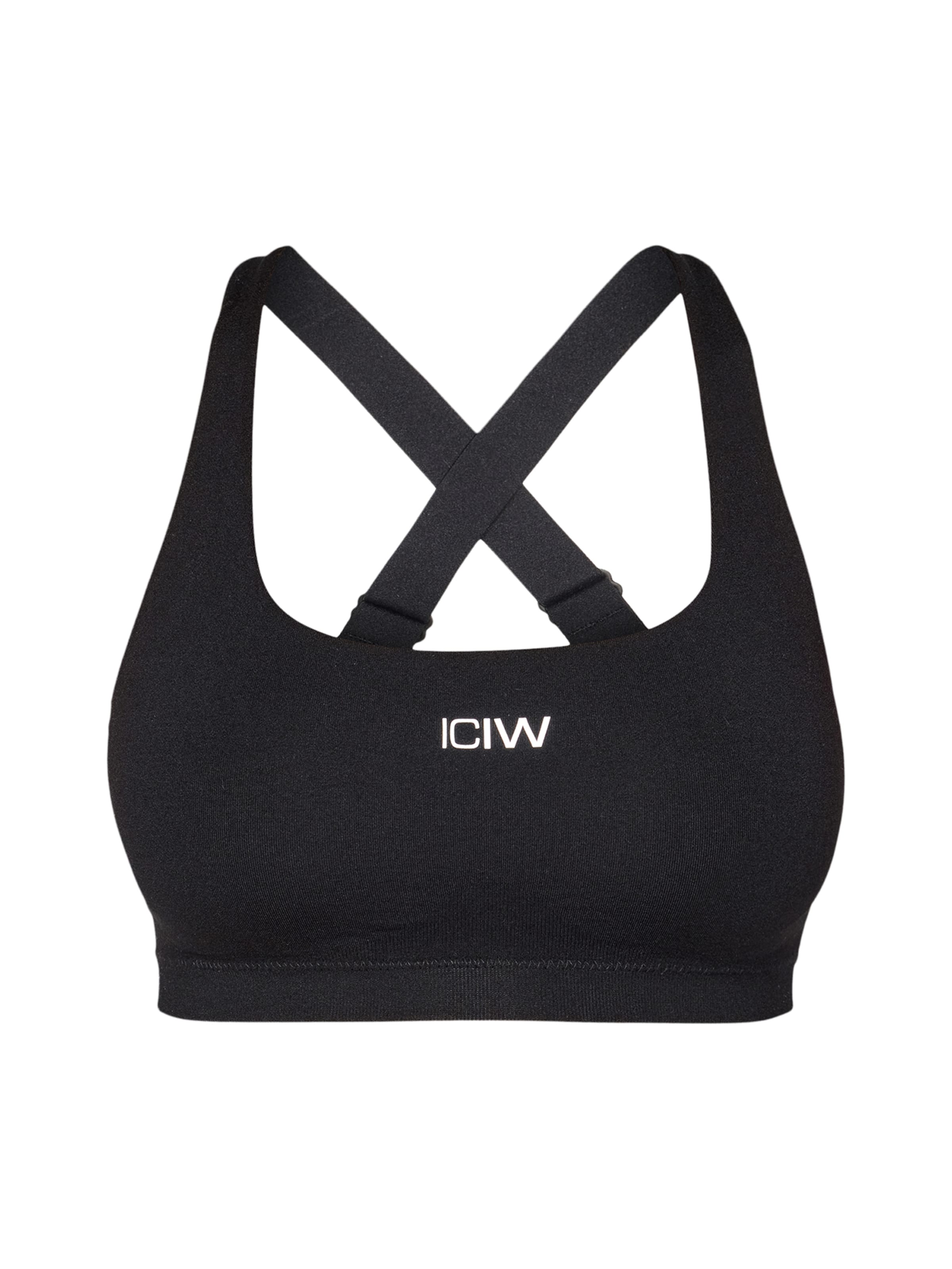 Bustier Soutien-gorge de sport ICANIWILL en noir : devant