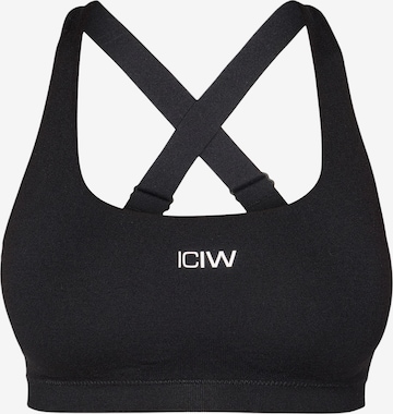 ICANIWILL Bralette Sports Bra in Black: front