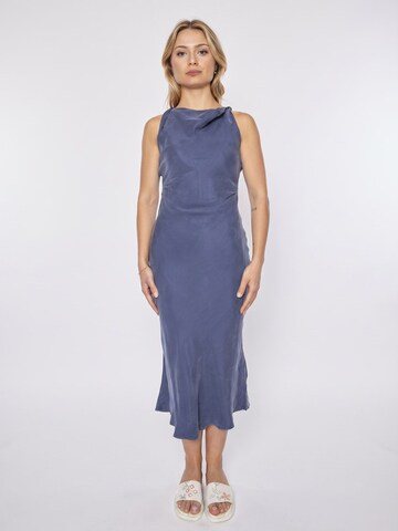 wild pony Dress 'Vestido midi cuello barco azul marino' in Blue: front