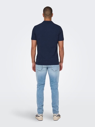 Only & Sons Poloshirt 'TRAY' in Blau