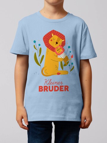 Maglietta 'Löwen Kleiner Bruder' di watabout.kids in blu