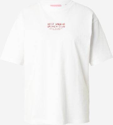 Tricou 'JXMILLOW' de la JJXX pe alb: față