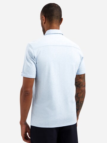 No Excess Slim fit Button Up Shirt in Blue: back