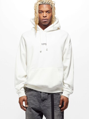 Young Poets Sweatshirt 'Blurry Danis' in White: front