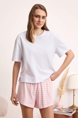 Trendyol Short Pajama Set in White