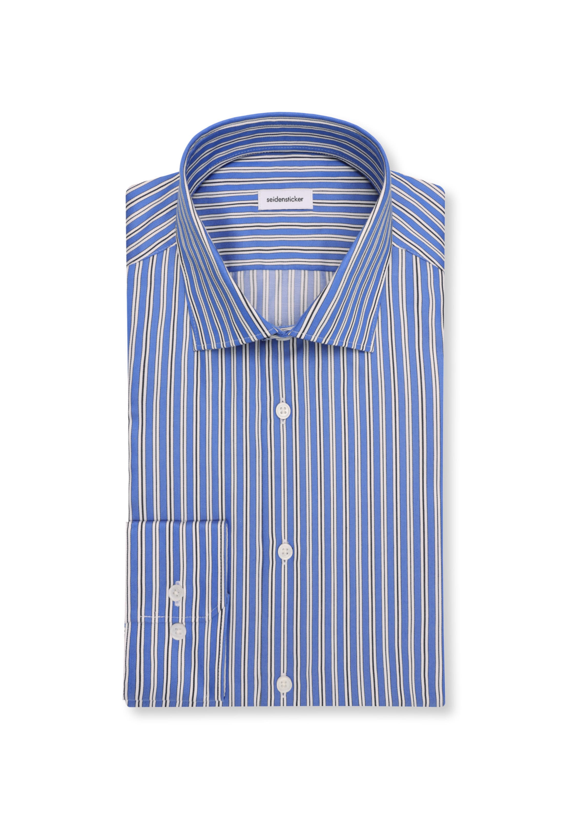 Coupe regular Chemise business 'Schwarze Rose' SEIDENSTICKER en bleu