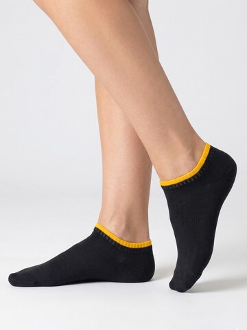 footstar Ankle Socks 'Neon' in Black: front