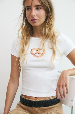 Pull&Bear T-Shirt in Weiß