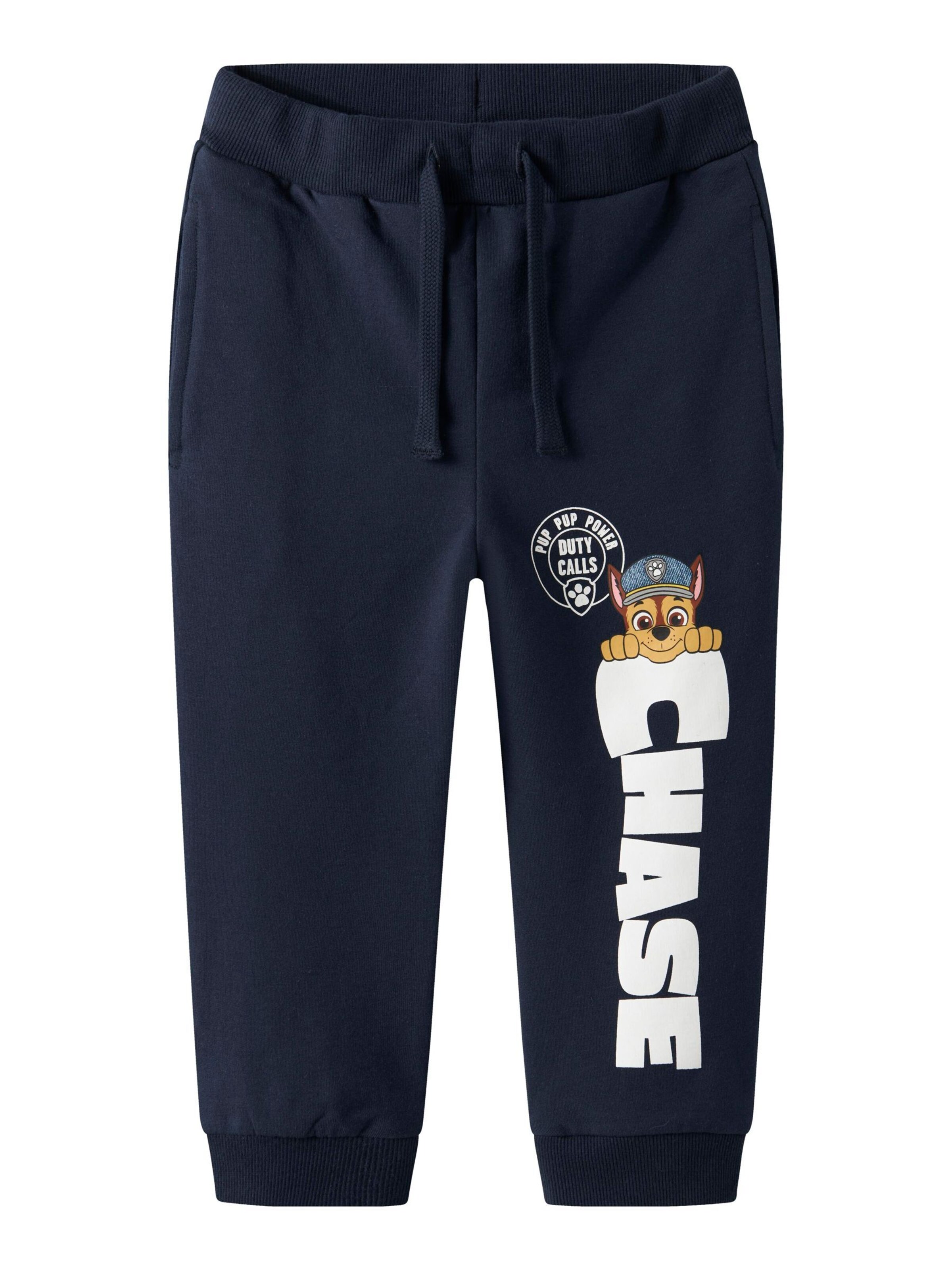 NAME IT - Tapered Pantalón 'Paw Patrol' en azul: frente