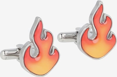 HUGO Red Manchetknopen 'Flame' in de kleur Geel / Oranje / Pink / Zilver, Productweergave