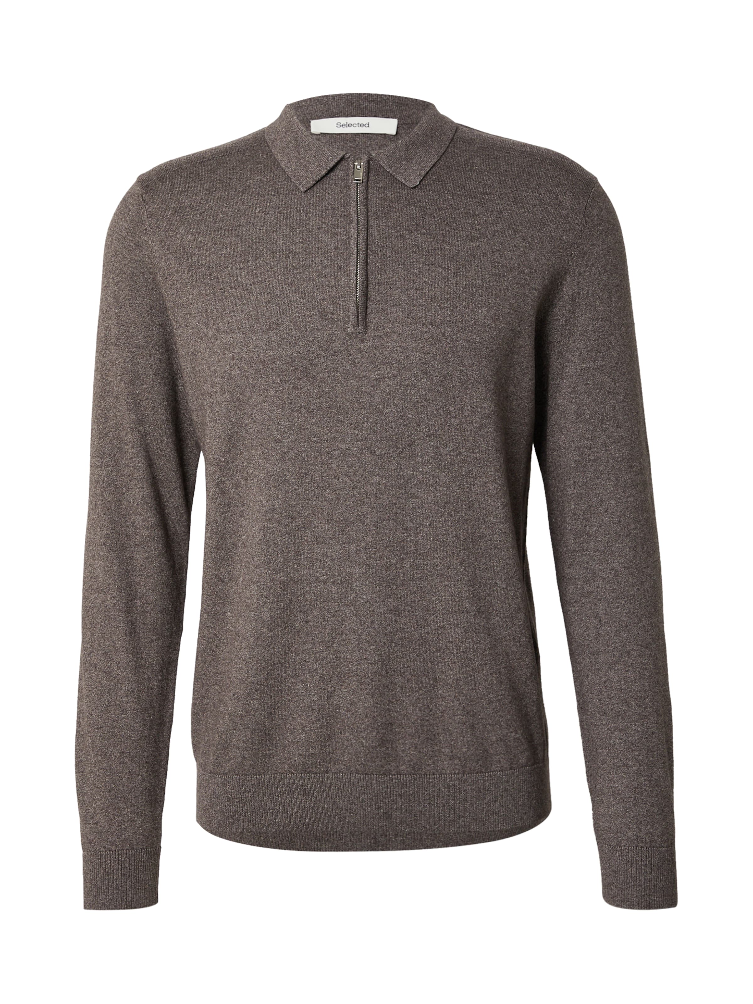 SELECTED Pullover 'SLHBERG' in Braun: Vorderseite
