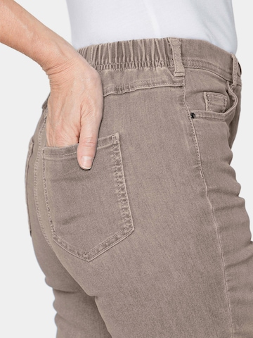 Coupe slim Jean 'LOUISA' Goldner en gris