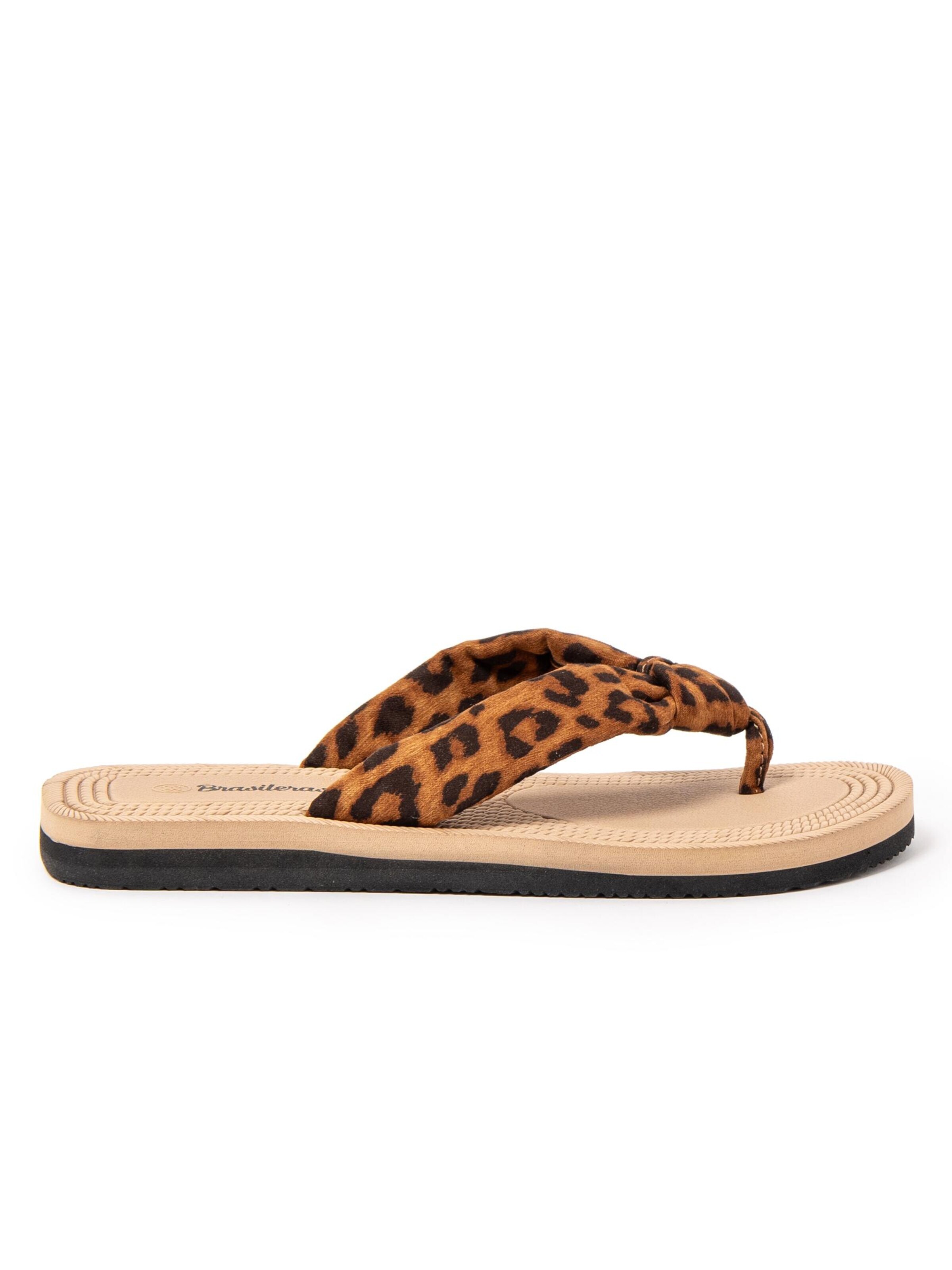 Brasileras T-bar sandals 'Savanna' in Brown