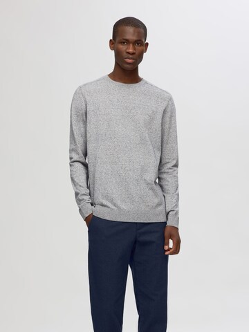 SELECTED HOMMERegular Fit Pulover 'Berg' - siva boja: prednji dio