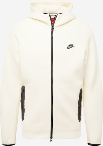 Nike Sportswear Ζακέτα φούτερ 'TCH FLC' σε λευκό: μπροστά