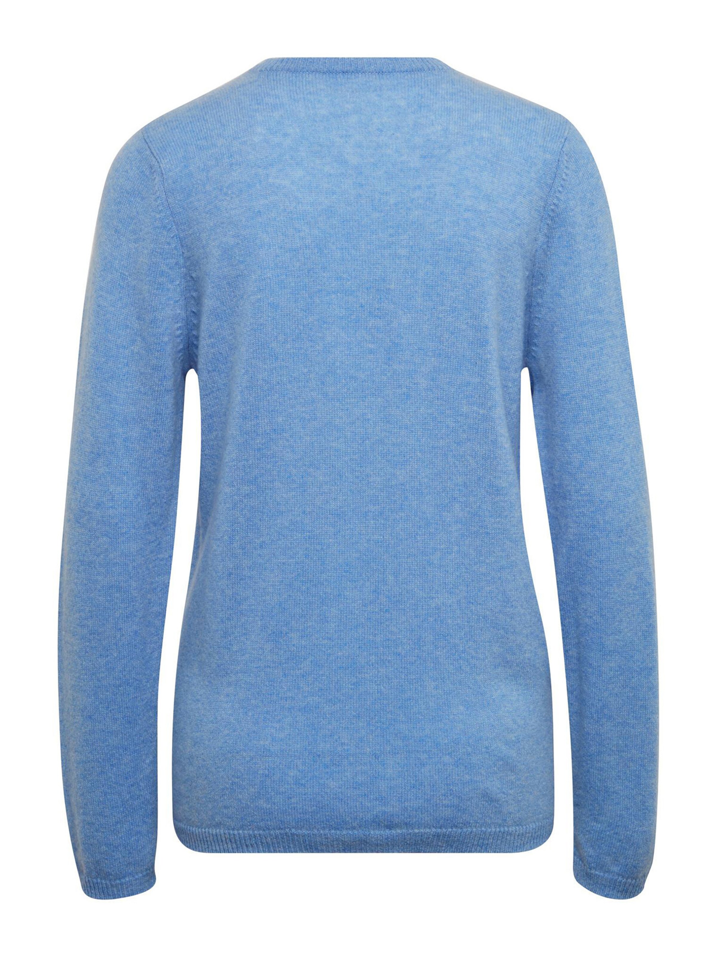 Goldner Strickjacke in Blau