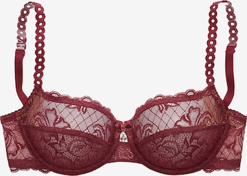 LASCANA Balconette Bra in Red: front