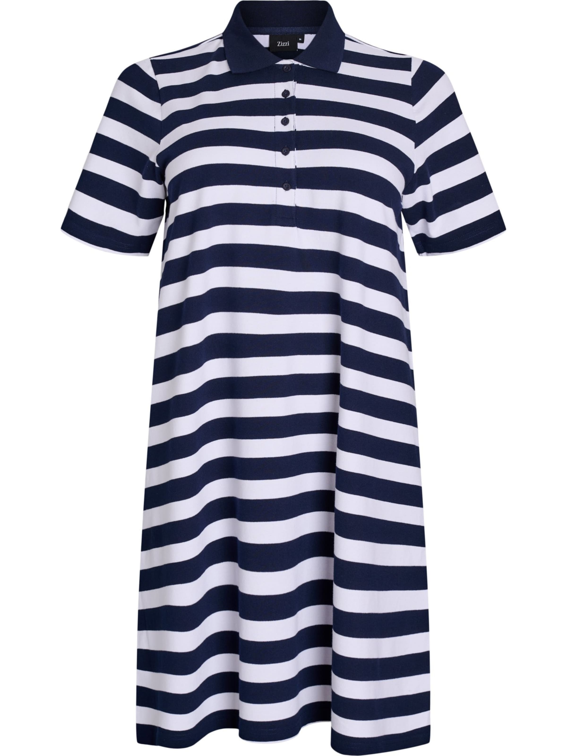 Zizzi Платье-рубашка &#x27;Casila&#x27; в Синий: спереди