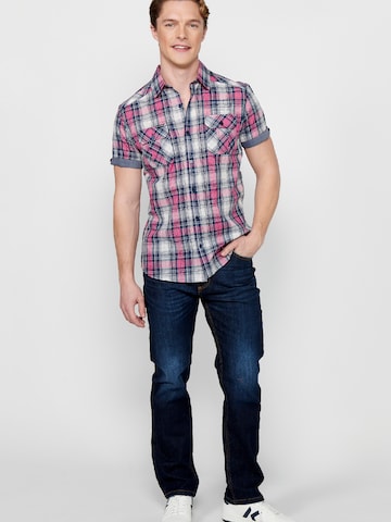 KOROSHI - Regular Fit Camisa em cinzento