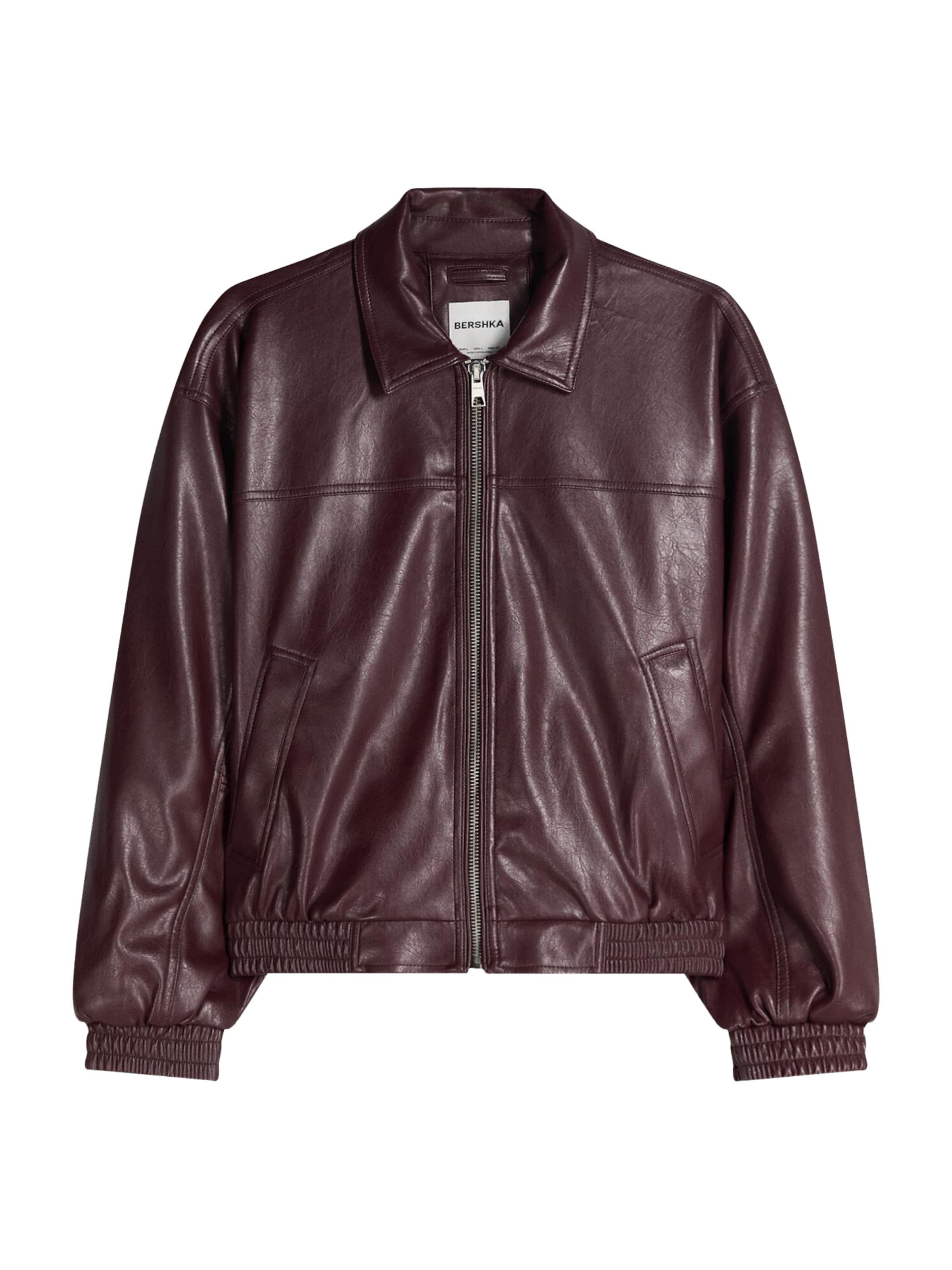 Bershka Veste mi-saison en bourgogne, Vue avec produit