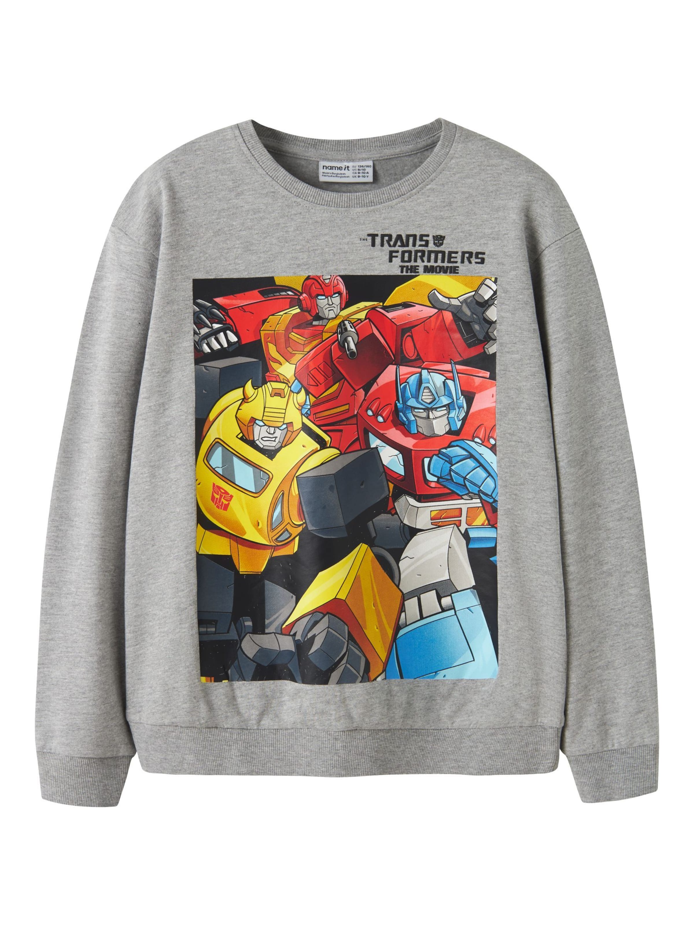 NAME IT - Sudadera 'Transformers' en gris: frente