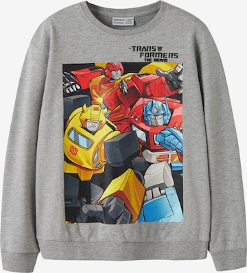 NAME IT - Sudadera 'Transformers' en gris: frente